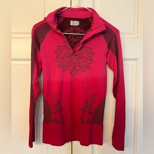 Athleta pink ombré pullover small